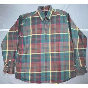 Viyella Shirt Mens XL Multicolor Plaid Flannel Long Sleeve Button Up Casual
